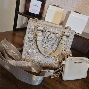 Steve Madden Beige Glitter Women's Bag Set
